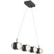 Biscayne LED 40 inch Matte Black Linear Chandelier Ceiling Light
