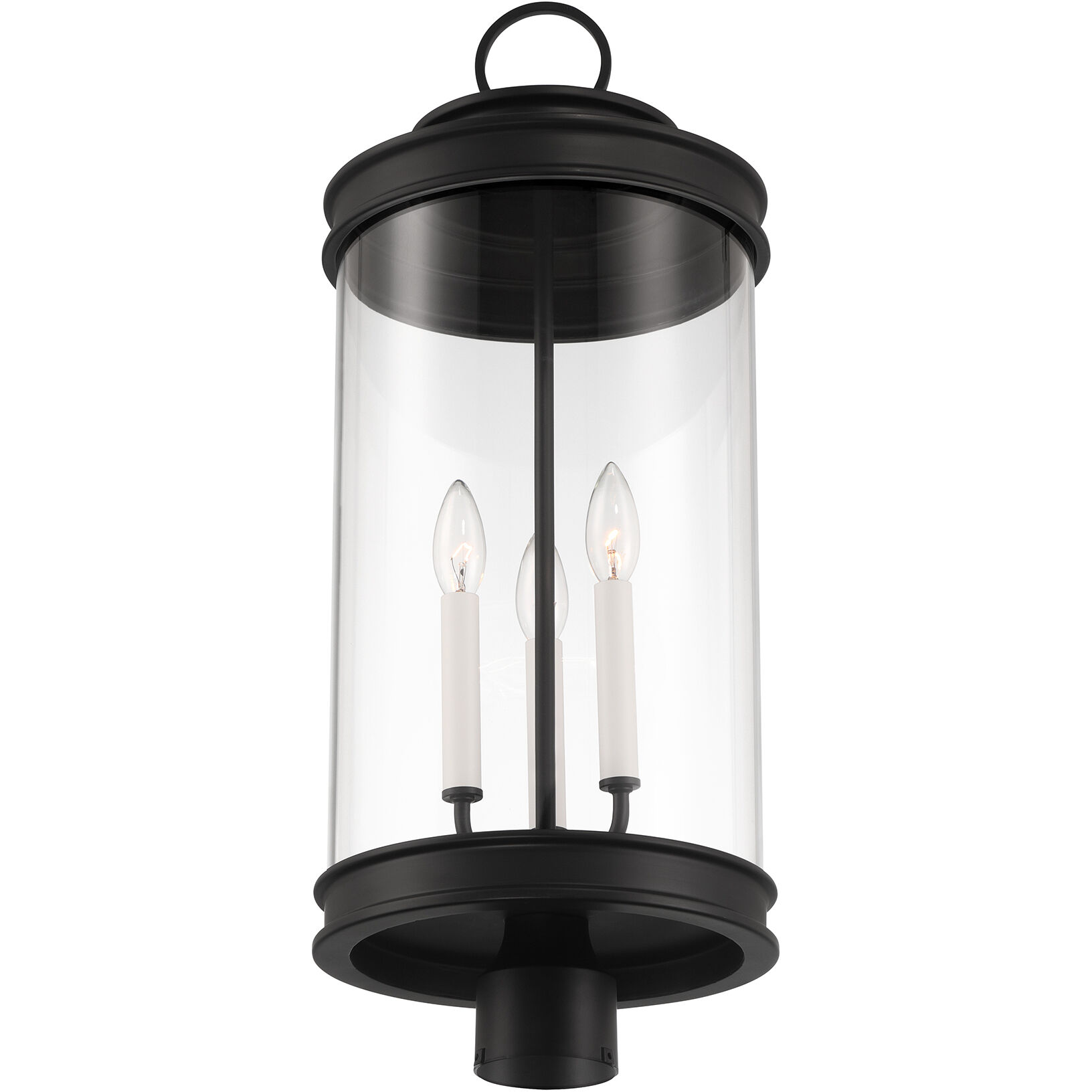 Englewood 3 Light 26 inch Black Outdoor Post Lantern