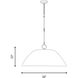 Alta 1 Light 30 inch Concrete and Brass Pendant Ceiling Light