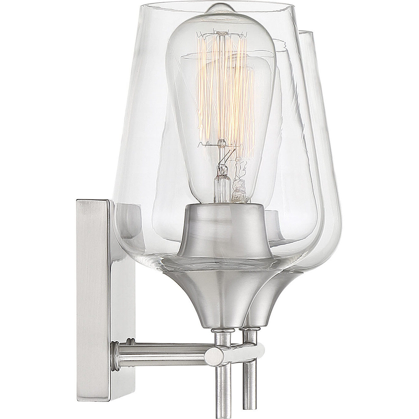 Octave 2 Light 13.75 inch Satin Nickel Bathroom Vanity Light Wall Light, Essentials