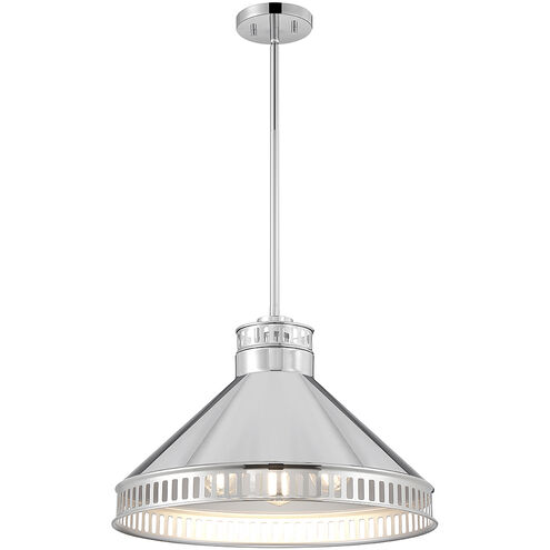 Seagram 3 Light 20 inch Polished Nickel Pendant Ceiling Light