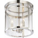 Penrose 3 Light 12.5 inch Polished Nickel Semi-Flush Ceiling Light, Essentials