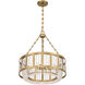 Mancini 4 Light 20 inch Warm Brass Pendant Ceiling Light