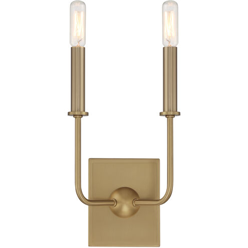 Avondale 2 Light 7 inch Warm Brass ADA Wall Sconce Wall Light, Essentials