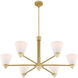 Kohlman 6 Light 40 inch Warm Brass Chandelier Ceiling Light