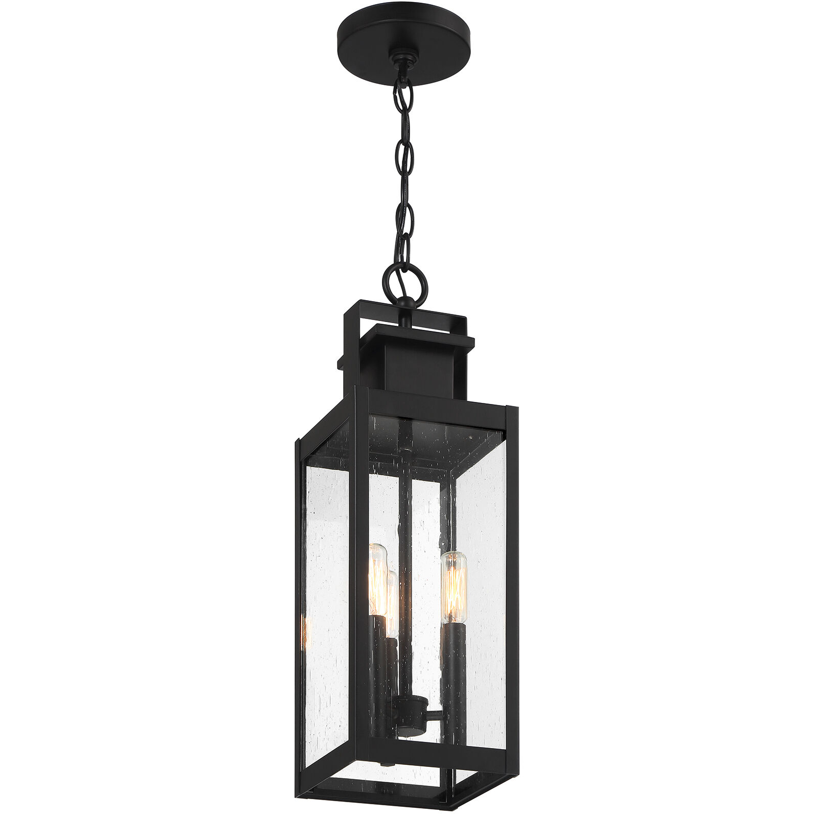 Ascott 3 Light 6.5 inch Black Outdoor Hanging Lantern