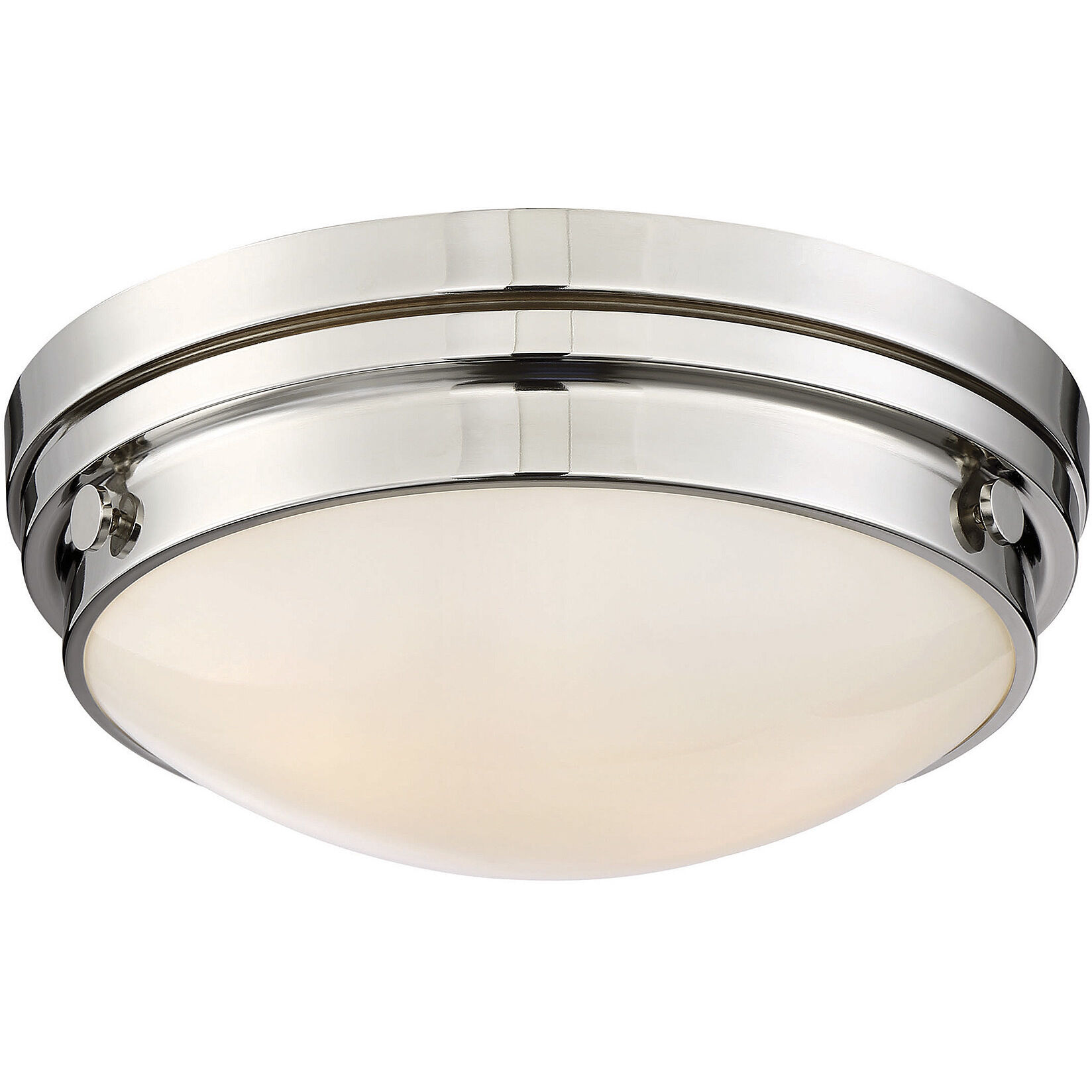 Lucerne 2 Light 13.25 inch Polished Nickel Flush Mount Ceiling Light, Essentials