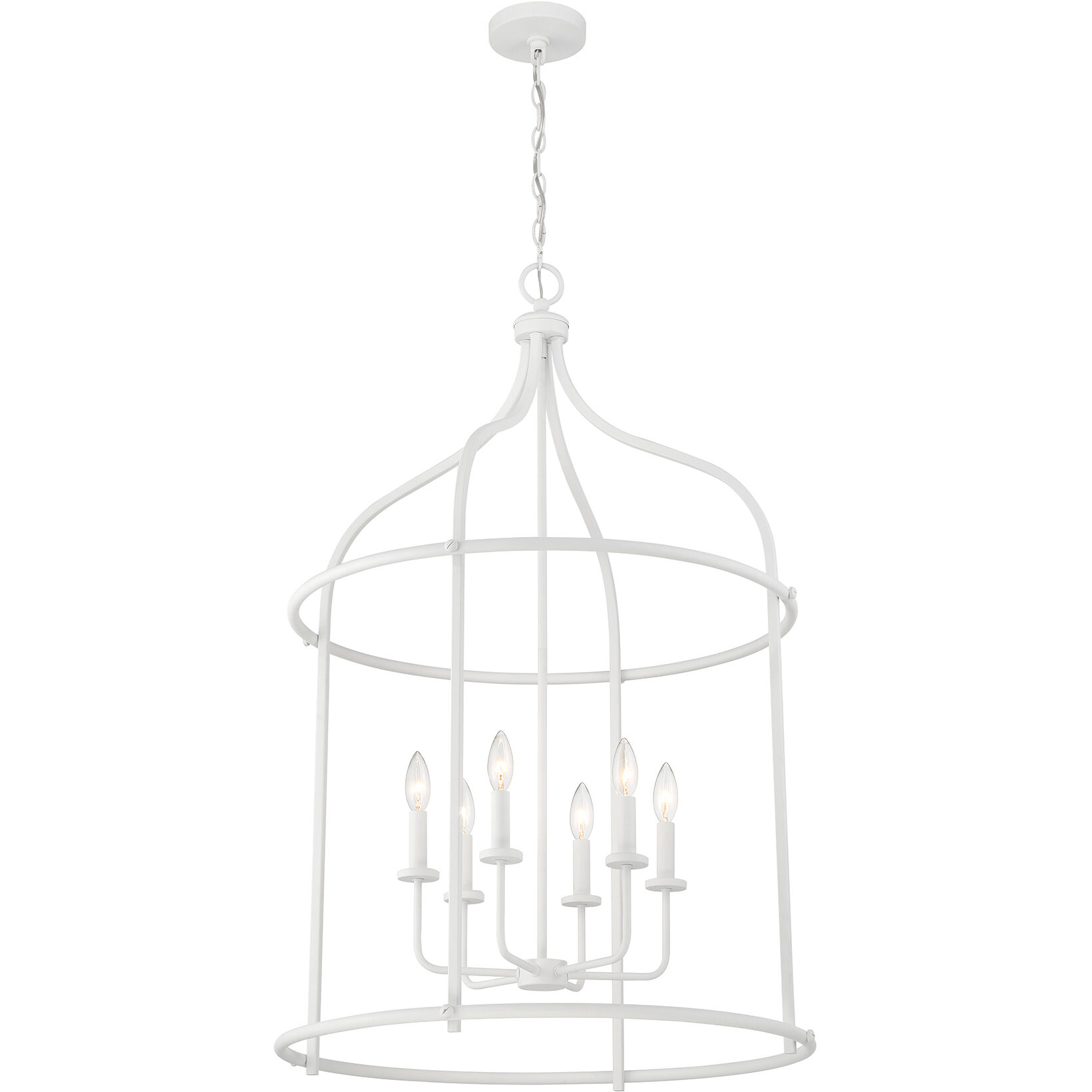 Brookstone 6 Light 26 inch Bisque White Pendant Ceiling Light