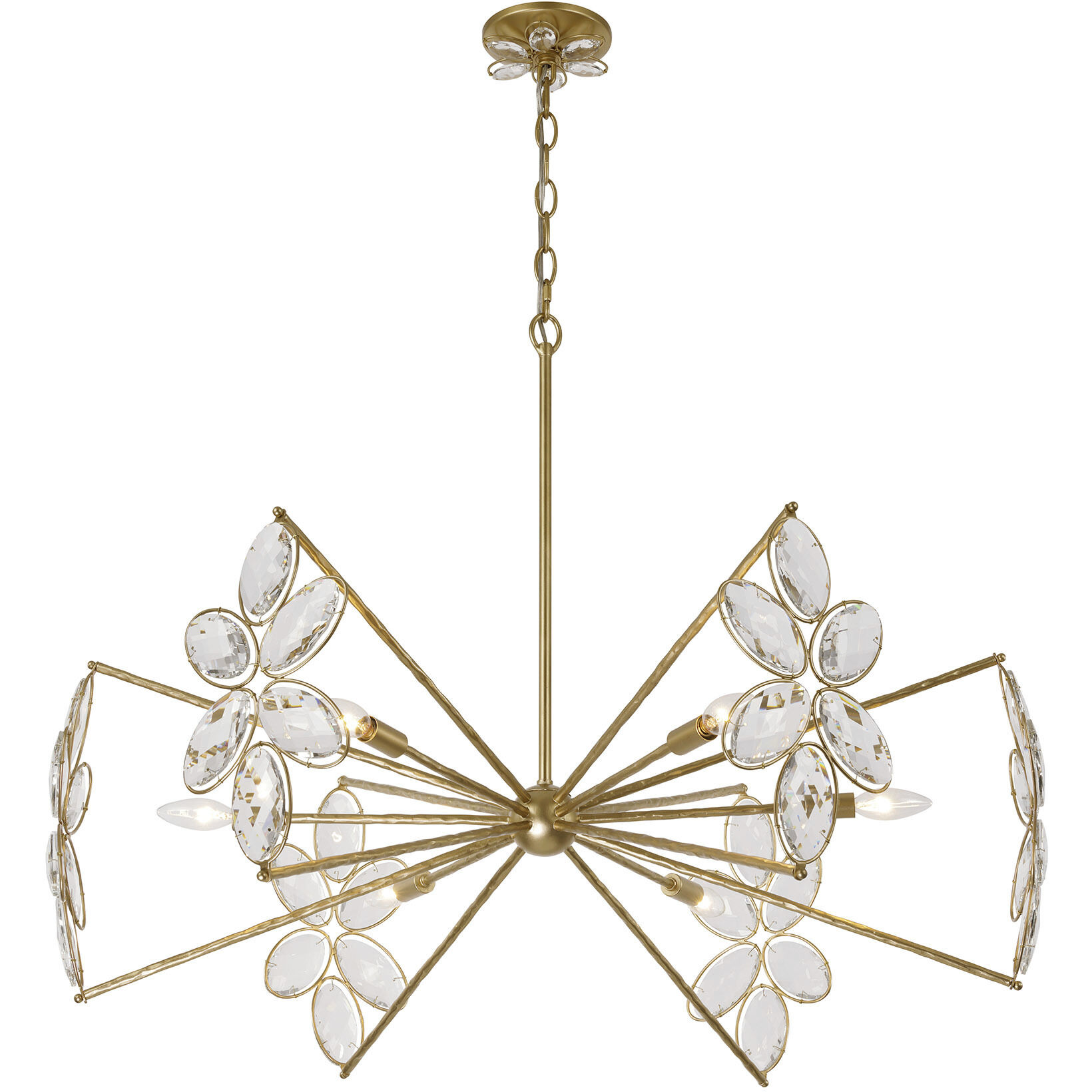 Marbella 6 Light 36 inch Gold Shimmer Chandelier Ceiling Light