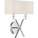 Arondale 2 Light 14 inch Polished Nickel Wall Sconce Wall Light