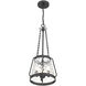 Crawford 3 Light 12 inch Matte Black Pendant Ceiling Light