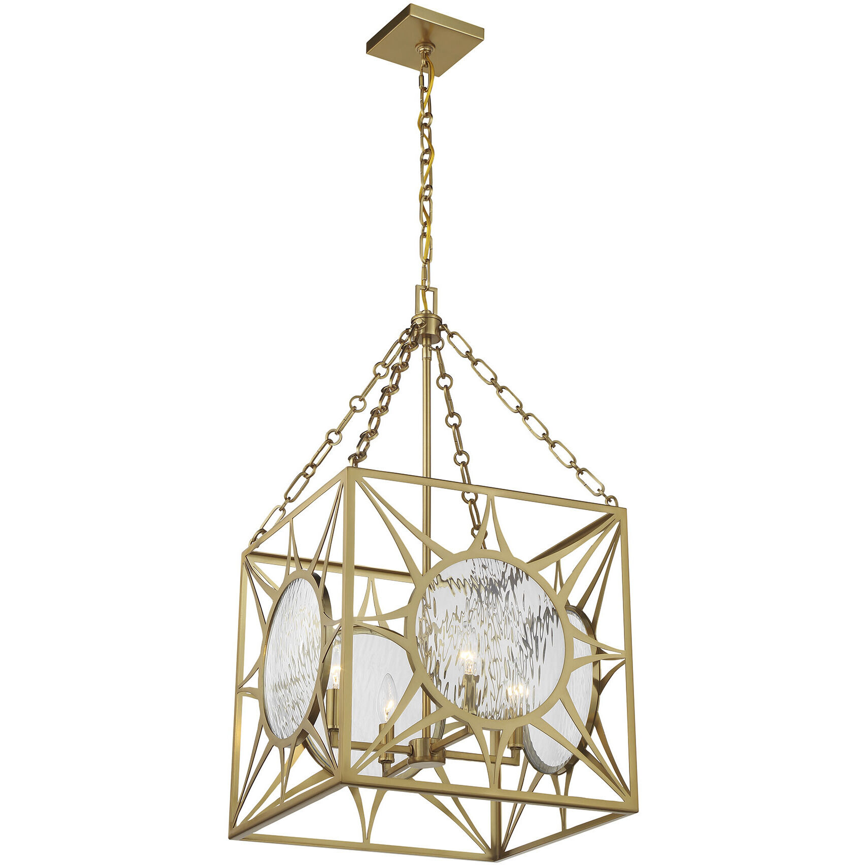 Balfour 4 Light 17 inch Warm Brass Pendant Ceiling Light