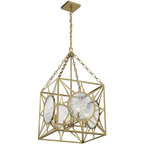 Balfour 4 Light 17 inch Warm Brass Pendant Ceiling Light