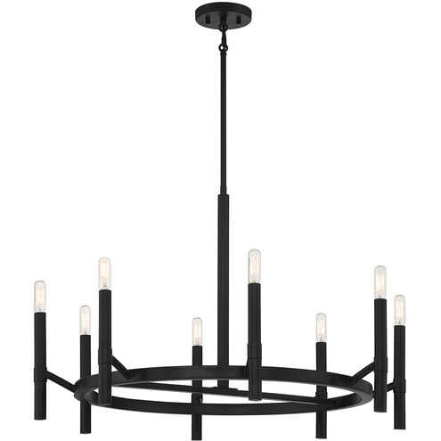 Padgett 8 Light 32 inch Matte Black Chandelier Ceiling Light