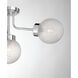 Coral 4 Light 27 inch Chrome Semi-Flush Ceiling Light