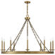 Seville 10 Light 45 inch Warm Brass Chandelier Ceiling Light, Essentials