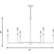 Salerno 6 Light 42 inch Warm Brass Chandelier Ceiling Light, Essentials