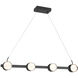 Biscayne LED 40 inch Matte Black Linear Chandelier Ceiling Light