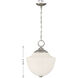Montrose 1 Light 14 inch Satin Nickel Pendant Ceiling Light