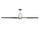 Buckenham 56 inch Polished Chrome with Chestnut Blades Indoor/Outdoor Ceiling Fan
