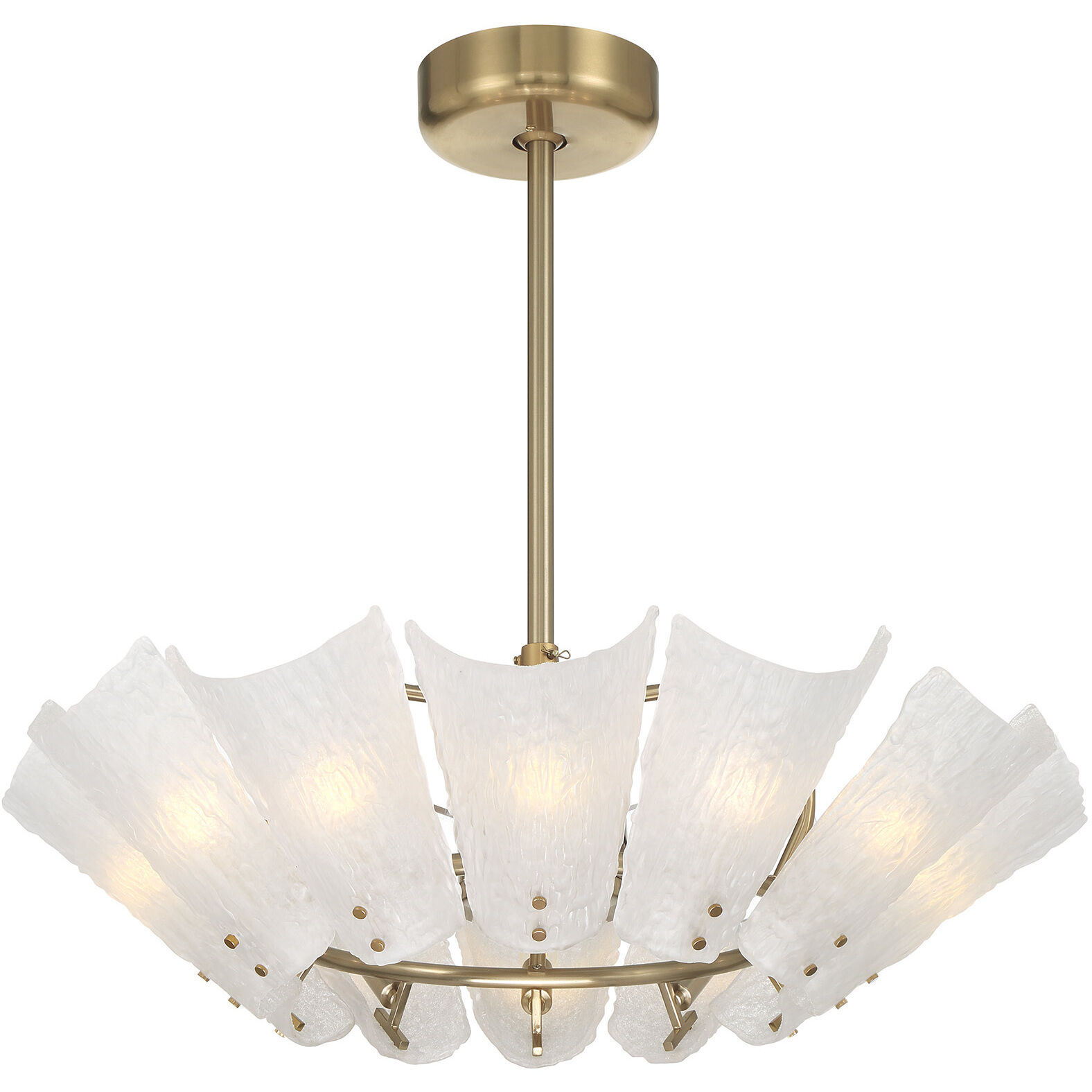 Celina 16 inch Noble Brass with Clear Blades Fan D'Lier