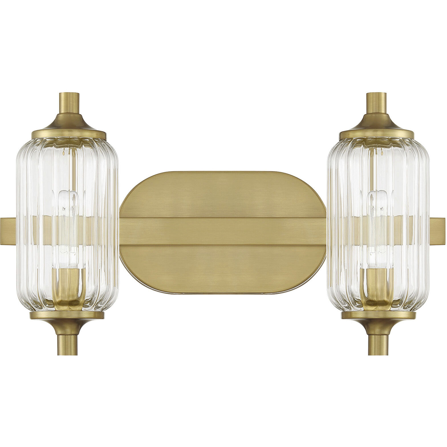 Holton 2 Light 16 inch Warm Brass Bathroom Vanity Light Wall Light