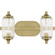 Holton 2 Light 16 inch Warm Brass Bathroom Vanity Light Wall Light