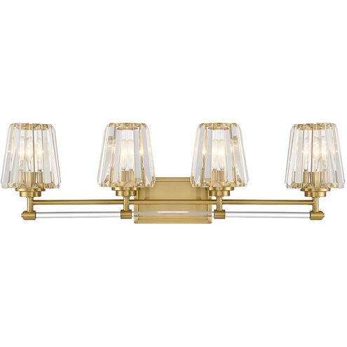 Garnet 4 Light 32 inch Warm Brass Vanity Light Wall Light