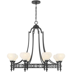 Allston 8 Light 36 inch Matte Black Chandelier Ceiling Light