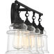 Fuller 4 Light 31.38 inch Matte Black Bathroom Vanity Light Wall Light, Lighting One