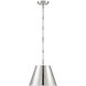 Alden 1 Light 12 inch Polished Nickel Pendant Ceiling Light, Essentials