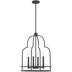 Diplomat 4 Light 20 inch Matte Black Pendant Ceiling Light