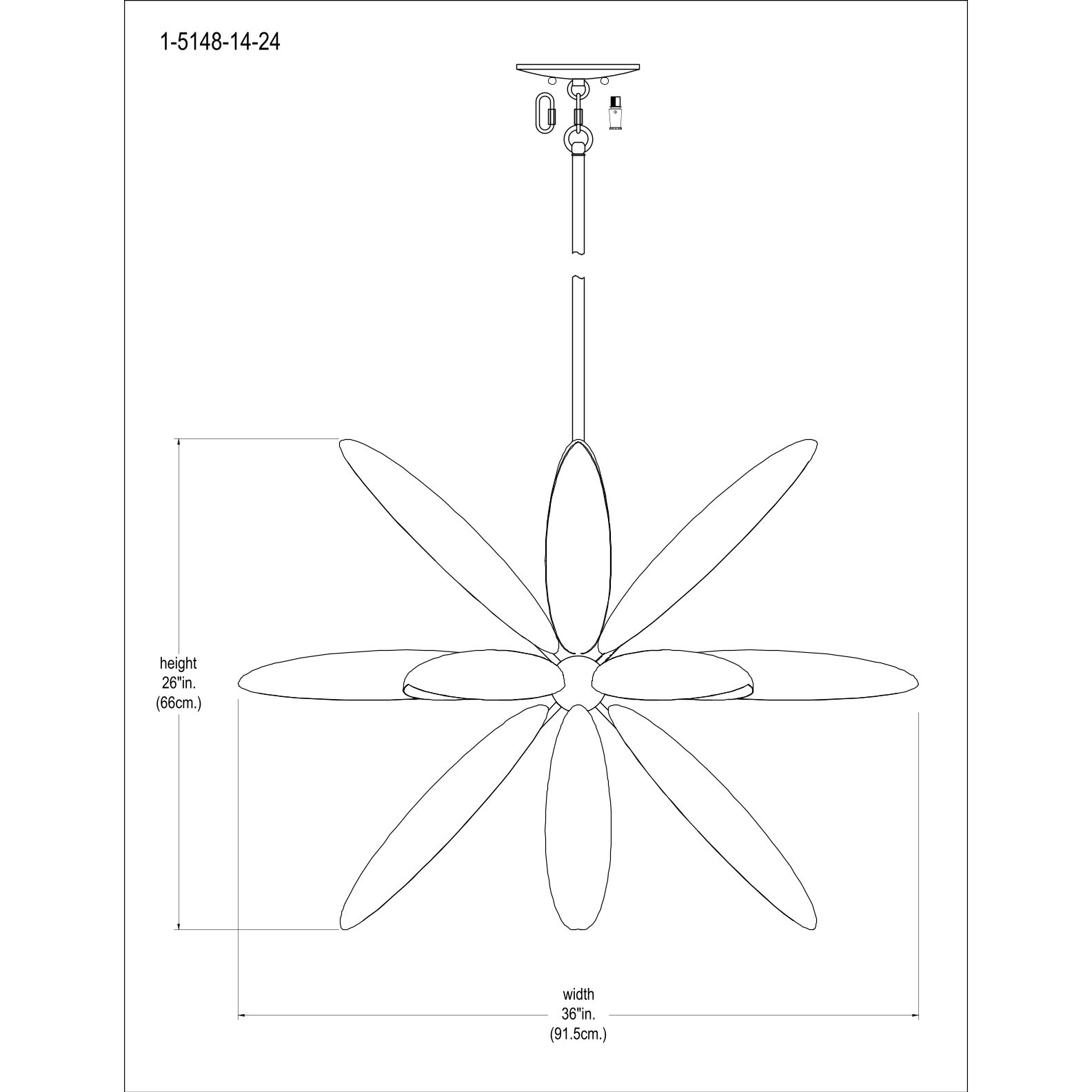 【中古】 El Divino： House of Sol Savoy House 1-5148-14-24 Estrella Del Mar 14 Light 36 inch