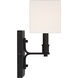 Collins 1 Light 5.5 inch Matte Black Wall Sconce Wall Light, Lighting One