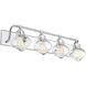 Allman 4 Light 36 inch Polished Chrome Bath Light Wall Light