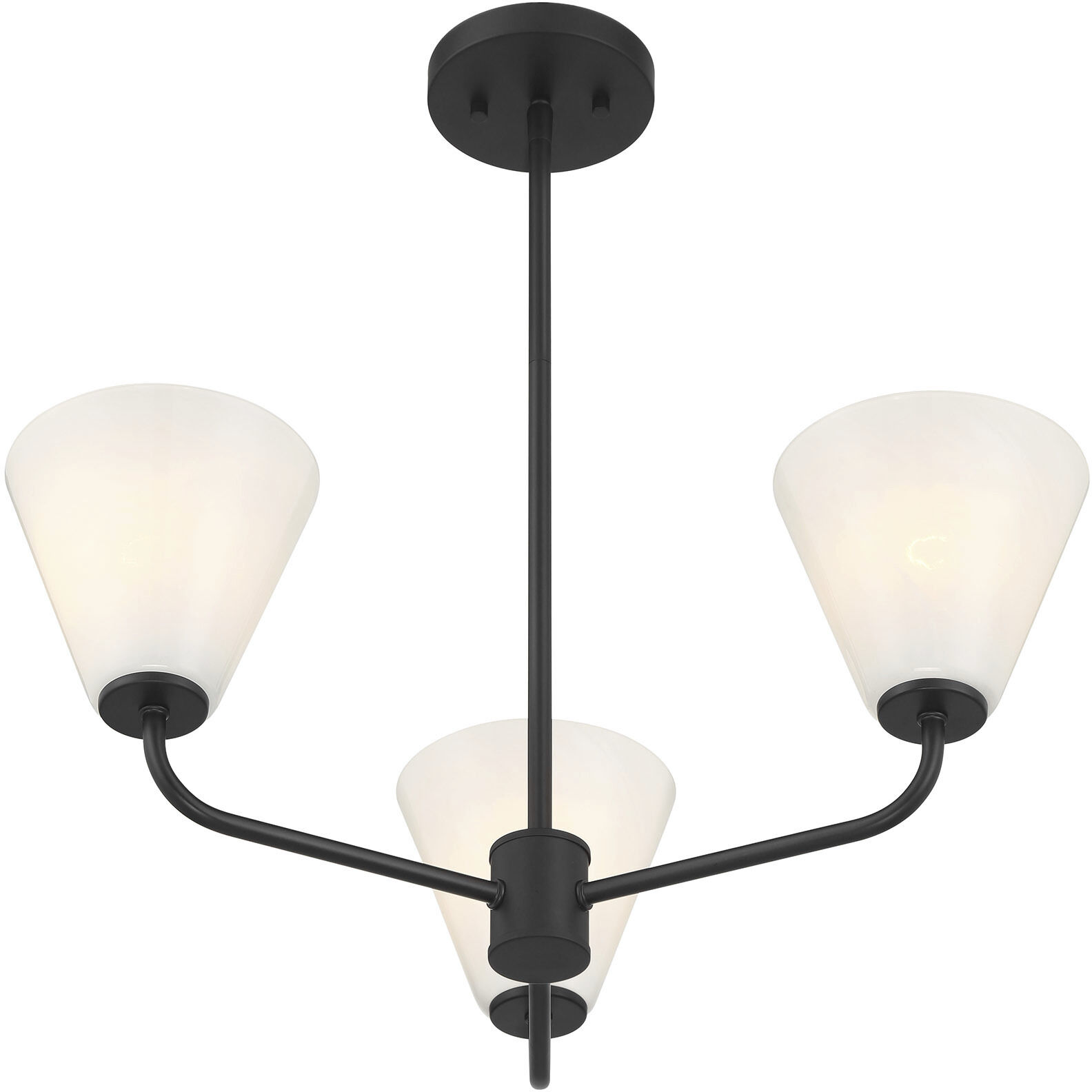 Blair 3 Light 24 inch Matte Black Chandelier Ceiling Light