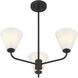 Blair 3 Light 24 inch Matte Black Chandelier Ceiling Light