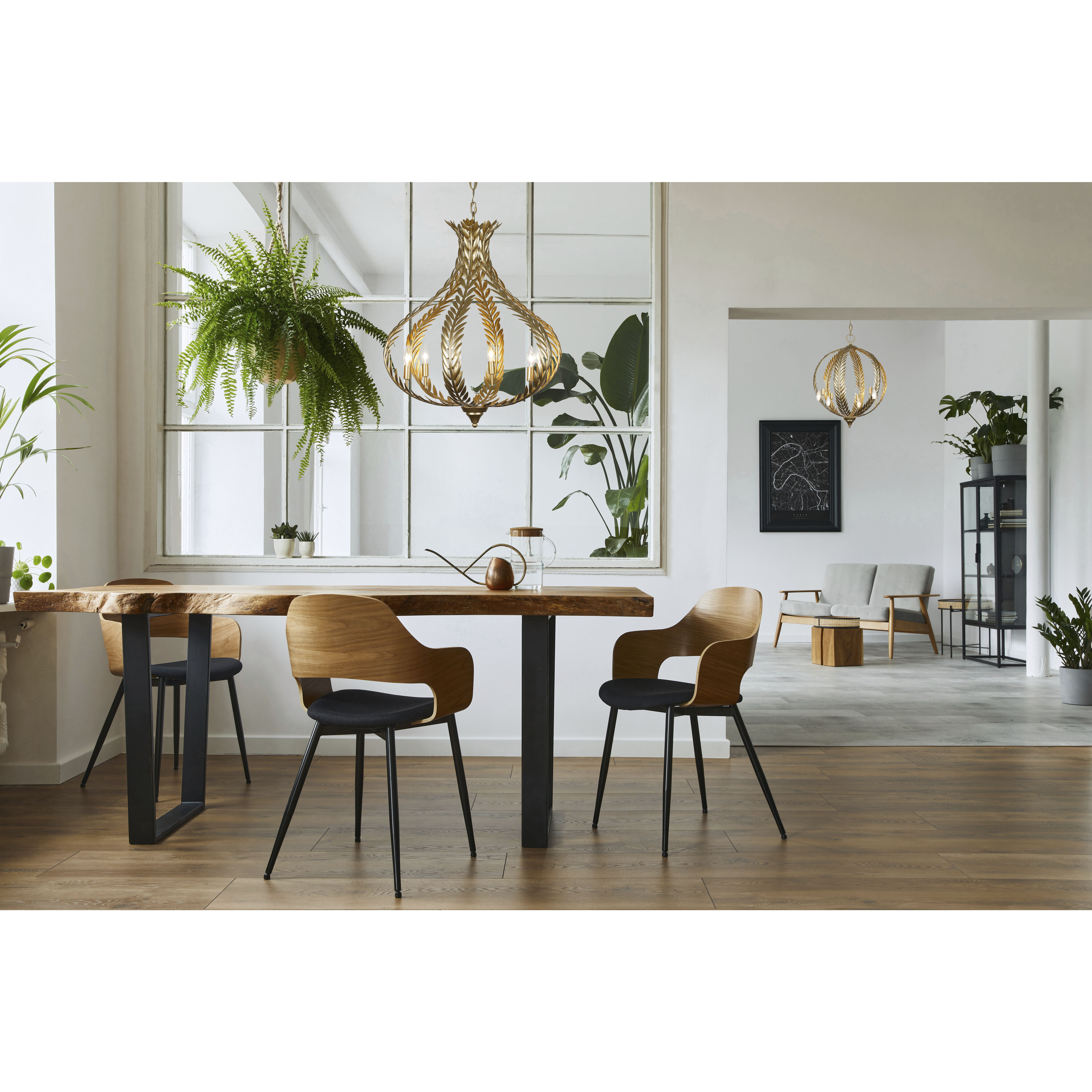 Atlas 6 Light 24 inch Grecian Gold Pendant Ceiling Light