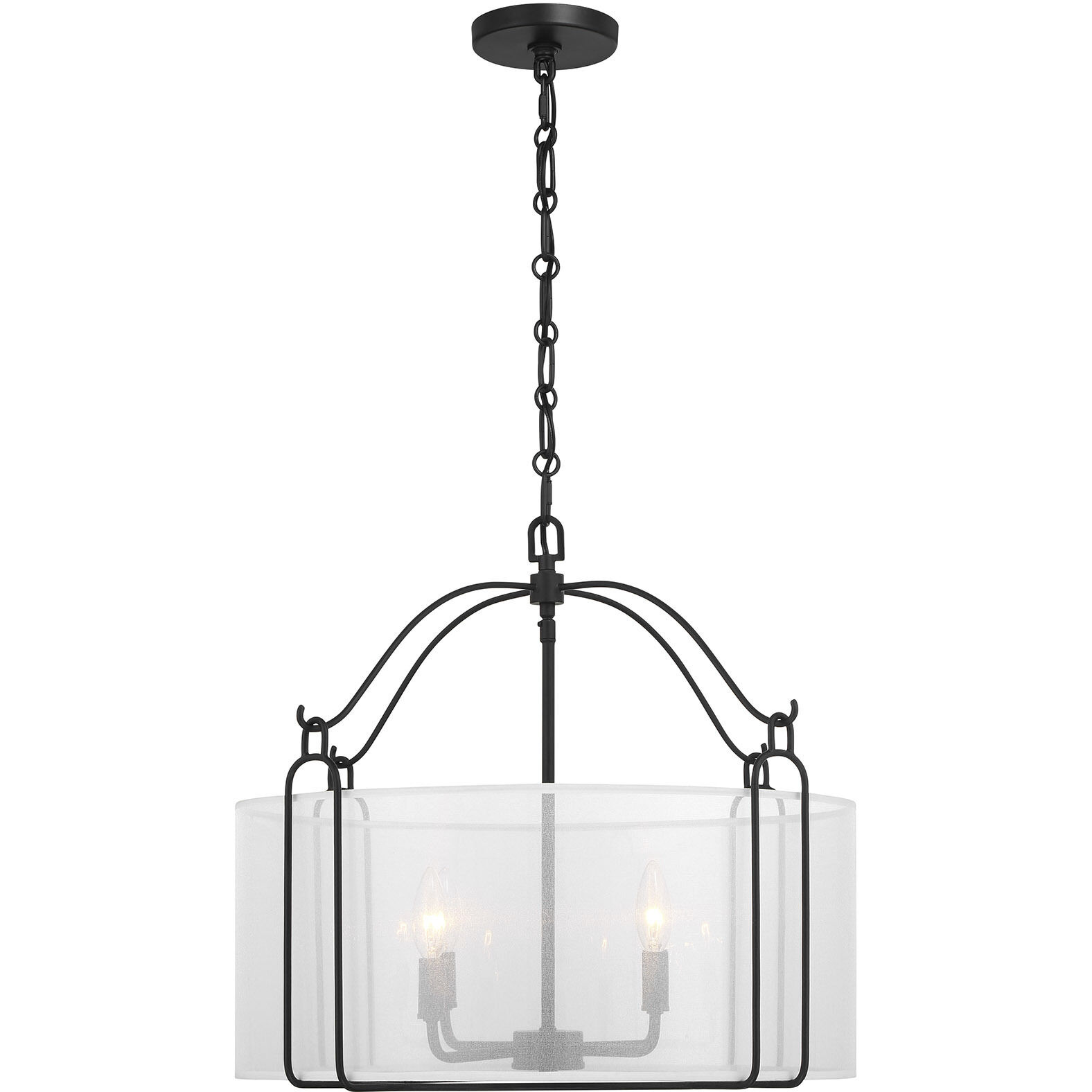 Ashlay 4 Light 22 inch Matte Black Pendant Ceiling Light