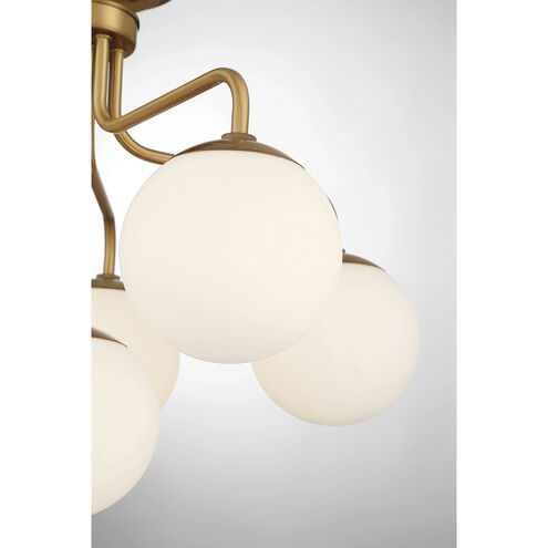 Marco 6 Light 24 inch Warm Brass Semi-Flush Ceiling Light, Essentials