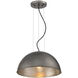 Sommerton 1 Light 16 inch Rubbed Zinc/Silver Leaf Pendant Ceiling Light in Rubbed Zinc with Silver Leaf