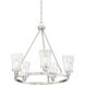 Vaughan 5 Light 26.75 inch Satin Nickel Chandelier Ceiling Light