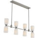 Baldwin 8 Light 44 inch Satin Nickel Linear Chandelier Ceiling Light, Essentials