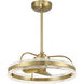 Corona 14 inch Warm Brass with Gold Blades Fan D'Lier