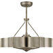 Stockholm 12 inch Silver Patina with Silver Blades Fan D'Lier