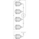 Connell 4 Light 34 inch English Bronze Bathroom Vanity Light Wall Light