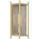 Jacobs 1 Light 16 inch Serene Brass Outdoor Wall Lantern
