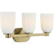 Baldwin 3 Light 23 inch Noble Brass Bathroom Vanity Light Wall Light, Essentials