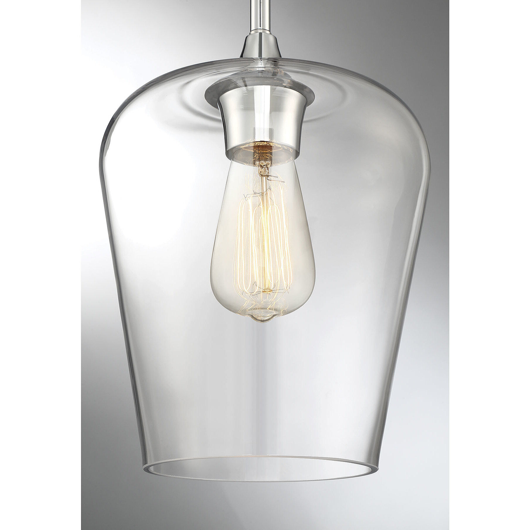 Octave 1 Light 8 inch Polished Chrome Pendant Ceiling Light, Essentials