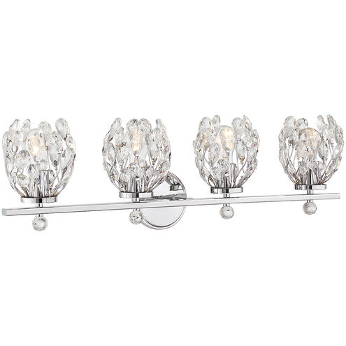 Moreno 4 Light 31 inch Polished Chrome Bathroom Vanity Light Wall Light
